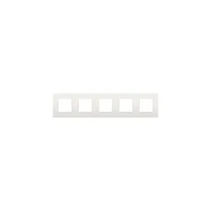 Niko plaque de recouvrement quintuple horizontale blanc