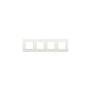 Niko plaque de recouvrement quadruple horizontale blanc
