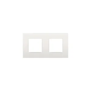 Niko plaque de recouvrement double horizontal blanc inte
