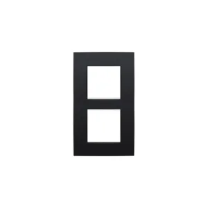 Niko plaque de recouvrement double vertical noir m