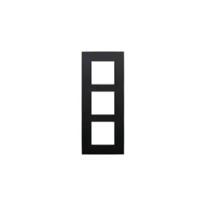 Niko plaque de recouvrement triple vertical noir m