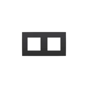 Niko plaque de recouvrement double horizontale noir mat