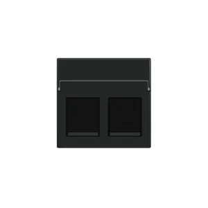 Niko enjoliveur 2 x rj11 utp plate noir