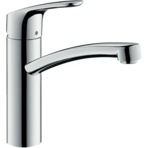 Hansgrohe Mitigeur de cuisine Focus à basse pression en laiton chromé, 1jet