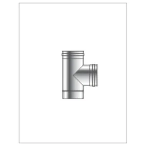 Té femelle 90° ø 80 inox + tampon