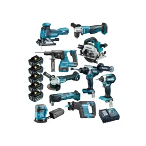 Makita kit de 10 machines + 5 batteries + 2 chargeurs