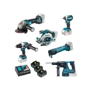 Makita kit 6 machines + 3 batteries + 1 chargeur