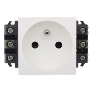 Legrand Mosaic prise DLP 2P + T bornes vis 10 / 16A 250V 2 modules
