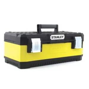 Stanley boite à outils jaune en métal et plastique