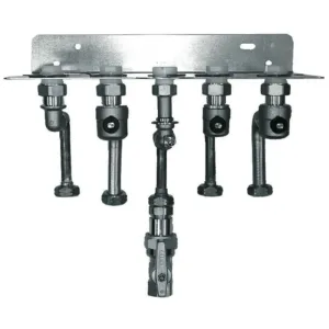 Bulex plaque de montage pour Isotwin themacondens robinet gaz avec 3 robinets d'arrêts et tubes