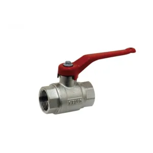 Vanne à bille manette 4/4 F / femelle laiton + purgeur rouge