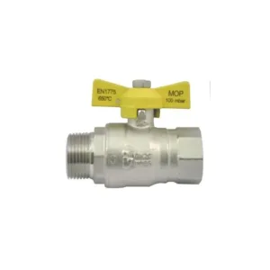 Robinet d'arrêt 1/2 M - femelle laiton