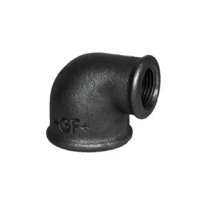 Acier noir coude réduit 3/4 F x 1/2 F