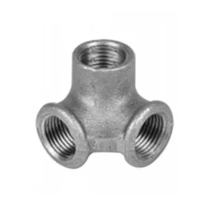 Acier noir coude 3 voies 1/2 F x 3