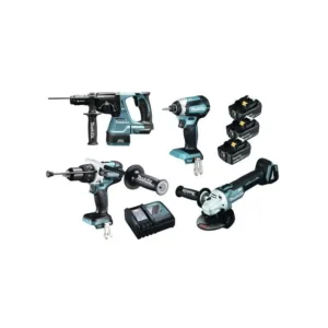 Makita Kit 4 machines + 3 batteries + 2 cofre sans charbon