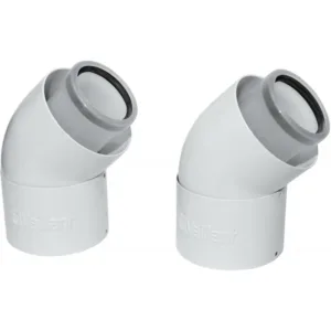 Vaillant 2 coudes concentriques 45° en aluminium PP 80 - 125