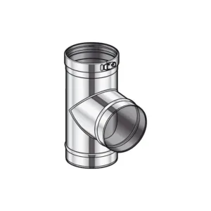 Poujoulat T à simple paroi inox 90° condenseur 150 mm