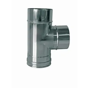 Isoleco té 90° inox simple paroi 150 mm