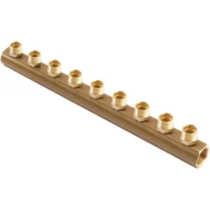 General Fittings collecteur avec raccordements eurocône chauffage central 4/4 " FF 9 x 3/4 EK