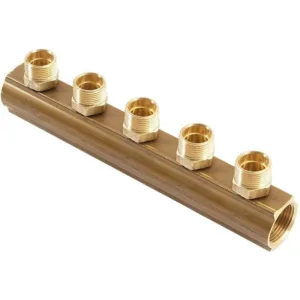 General Fittings collecteur avec raccordements eurocône chauffage central 4/4 " FF 5 x 3/4 EK