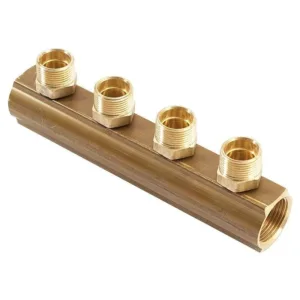 General Fittings collecteur avec raccordements eurocône chauffage central 4/4 " FF 4 x 3/4 EK