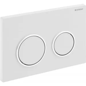 Geberit plaque de commande omega20 2 - touches blanc - chrome