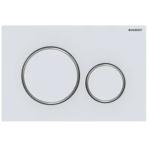 Geberit plaque de commande sigma20 2 touches blanc - mat
