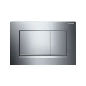 Geberit plaque de commande sigma30 2 touches - chrome - brillant
