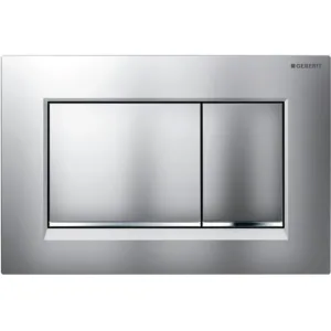 Geberit plaque de commande sigma30 2 touches - chrome - mat