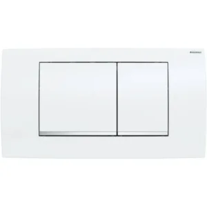 Geberit plaque de commande twinline 30 2 touches blanc